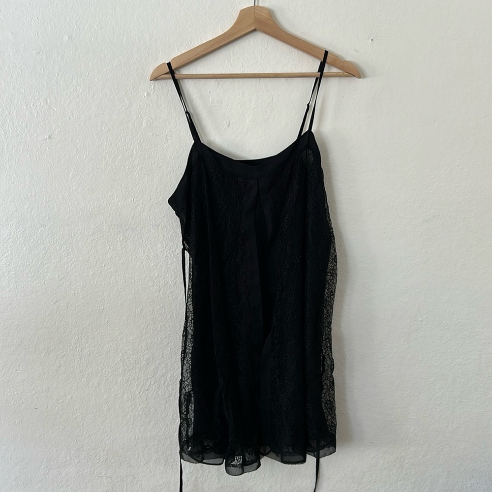 Oscar de la Renta Pink Label Lace Nightie in Black Sz L